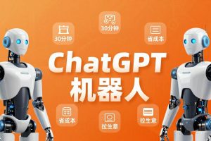 智能机器人定制速成课：技术小白30分钟做出ChatGPT机器人，省时间砍成本还能拉生意