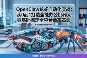 OpenClaw龙虾自动化实战：从0到1打造全能办公机器人，零基础搞定全平台效率革命