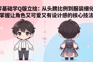 零基础学Q版立绘：从头身比例到服装细化，掌握让角色又可爱又有设计感的核心技法