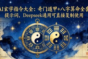 AI玄学指令大全：奇门遁甲+八字算命全套提示词，Deepseek通用可直接复制使用