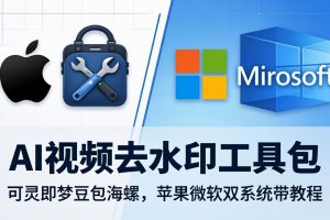 AI视频去水印工具包：可灵即梦豆包海螺，苹果微软双系统带教程