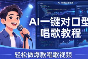 AI一键对口型唱歌教程：零基础也能学，素材准备+模型训练+音色转换，轻松做爆款唱歌视频