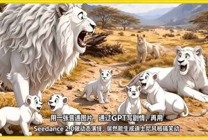 用一张普通图片，通过GPT写剧情，再用Seedance 2.0做动态演绎，居然能生成迪士尼风格搞笑动画