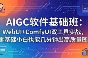 AIGC软件基础班:WebUI+ComfyUI双工具实战,零基础小白也能几分钟出高质量图