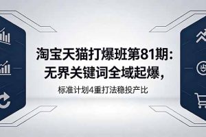 ：无界关键词全域起爆，标准计划4重打法稳投产比