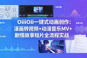 OiiOii一键式动画创作：漫画转视频+动漫音乐MV+剧情故事短片全流程实战