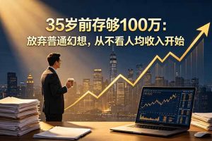 35岁前存够100万：放弃普通幻想，从不看人均收入开始