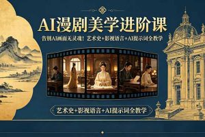 告别AI画面无灵魂！AI漫剧美学进阶课-更新，艺术史+影视语言+AI提示词全教学
