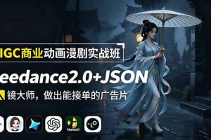 AIGC商业动画漫剧实战班：Seedance2.0+JSON分镜大师，做出能接单的广告片
