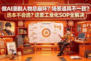 做AI漫剧人物总崩坏？场景道具不一致？选本不会选？这套工业化SOP全解决 (更新)