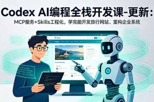 Codex AI编程全栈开发课-更新：MCP服务+Skills工程化，学完能开发旅行网站、重构企业系统