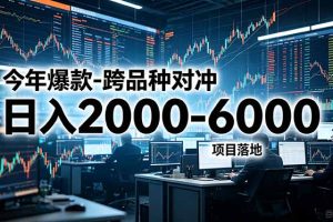 今年爆款-跨品种对冲日入2000-6000，项目落地！
