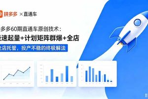 直通车原创技术:极速起量+计划矩阵群爆+全店托管,投产不稳的终极解法