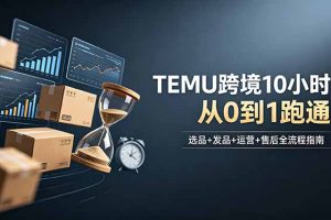 想做TEMU跨境但不知从何下手?选品+发品+运营+售后,10小时从0到1跑通