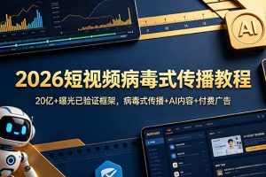 2026短视频病毒式传播教程:20亿+曝光已验证框架,病毒式传播+AI内容+付费广告