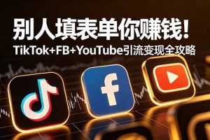 别人填表单你赚钱!TikTok+FB+YouTube 引流变现全攻略【原创双语字幕】