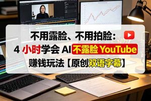 不用露脸、不用拍脸：4 小时学会 AI 不露脸 YouTube 赚钱玩法【原创双语字幕】
