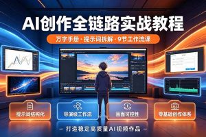 AI创作全链路实战教程｜万字手册·提示词拆解·9节工作流课，打造稳定高质量AI视频作品