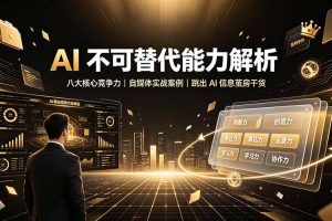 付费文章:AI 不可替代能力解析▸八大核心竞争力|自媒体实战案例|跳出 AI 信息茧房干货