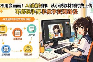 不用会画画！AI漫剧制作：从小说取材到付费上传，零基础手把手教学变现路径（更新）
