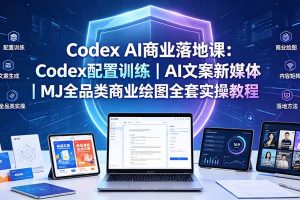 Codex AI商业落地课:Codex配置训练|AI文案新媒体|MJ全品类商业绘图全套实操教程